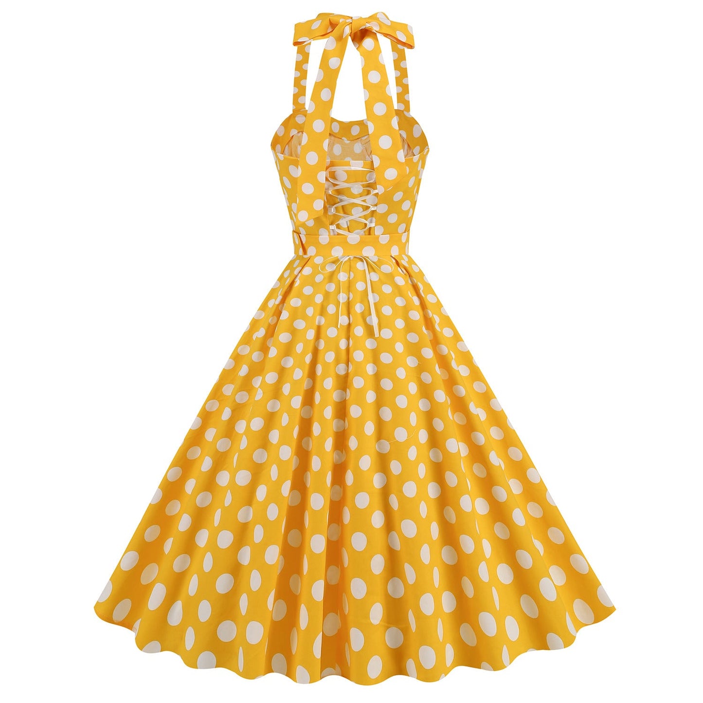 Style Polka Dots Retro Temperament Lace Dresses