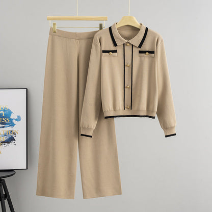 Women's Long Sleeve Lapel High Waist Wide Suits