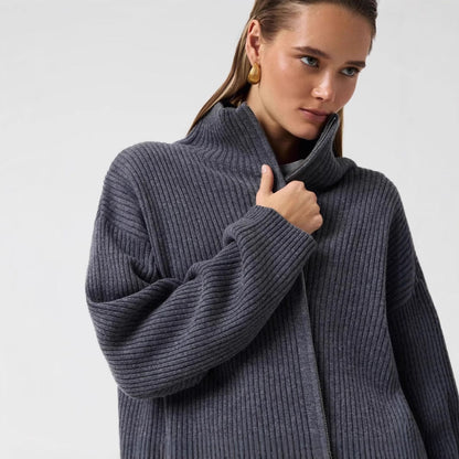 Graceful Russian Half Turtleneck Wool Zipper Sweaters