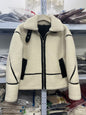 Lamb Wool Female Motorcycle Fur Integrated Coats