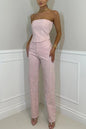 Women's Sexy Shiny Diamond Trousers Two-piece Set Suits