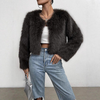 Imitation Fox Fashionable Winter Clothes Thick Cardigans