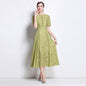 Women's Neck Ruffle Sleeve Lace Dress Summer Dresses