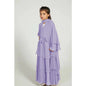 Children's Stitching Solid Color Waist Chiffon Elegant Long Dresses