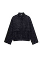 Women's Garden Collar Pockets With Hidden Buttons Coats