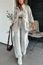 Women's Two-piece Set Solid Color Fashion Long-sleeved Suits
