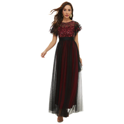 Sleeve Round Neck Pettiskirt High Waist Wedding Dresses