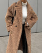 Women's Temperament Commute Long Sleeve Lapel Plush Coats