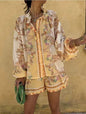 Spring Palace Style Stand-up Collar Puff Suits