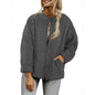 Women's Solid Color Stand-up Collar Loose Pockets Long Coats