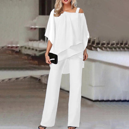 Women's Autumn Fashion Casual Irregular Batwing Sleeve Suits