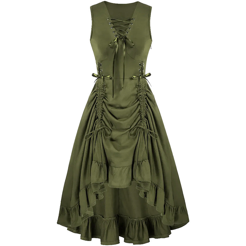 Women's Victorian Dress Renaissance Large High Waist Dresses