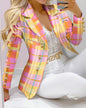 Fashion Printed Long Sleeve Casual Small Suits