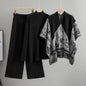 Women's Casual Fashion Loose Mock Neck Shawl Suits