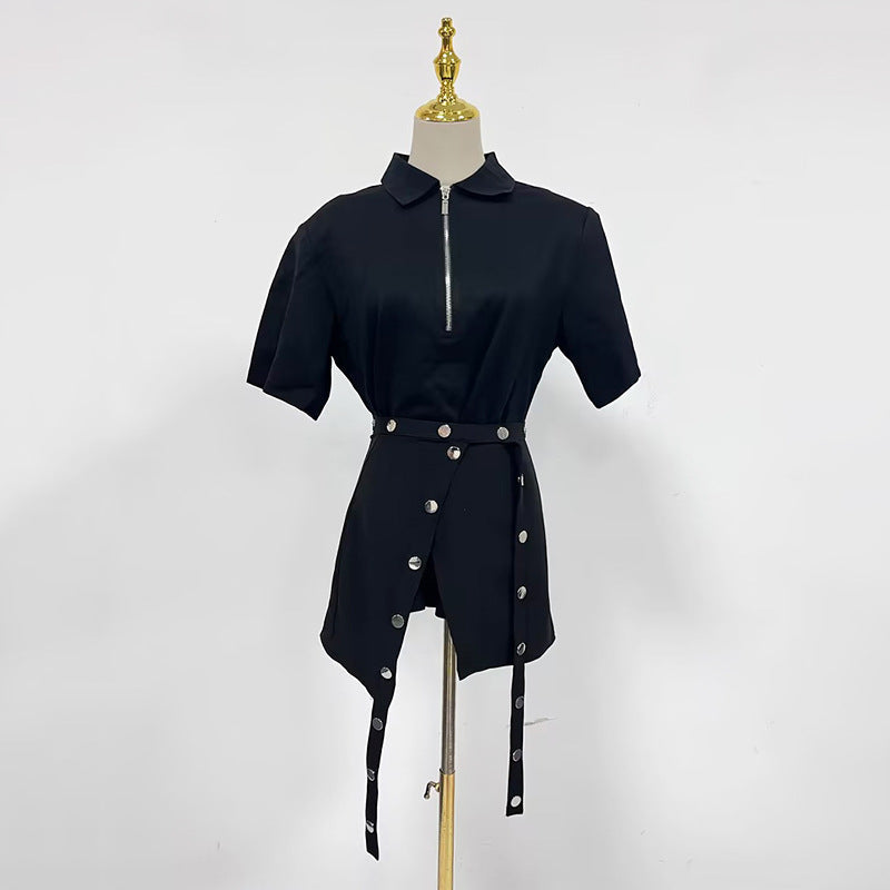 Women's Set Summer Temperament Commute Style Stitching Suits