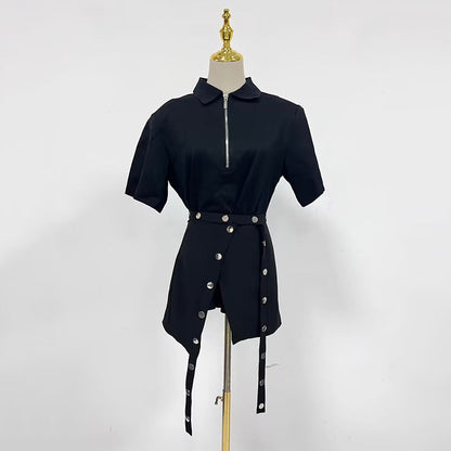 Women's Set Summer Temperament Commute Style Stitching Suits