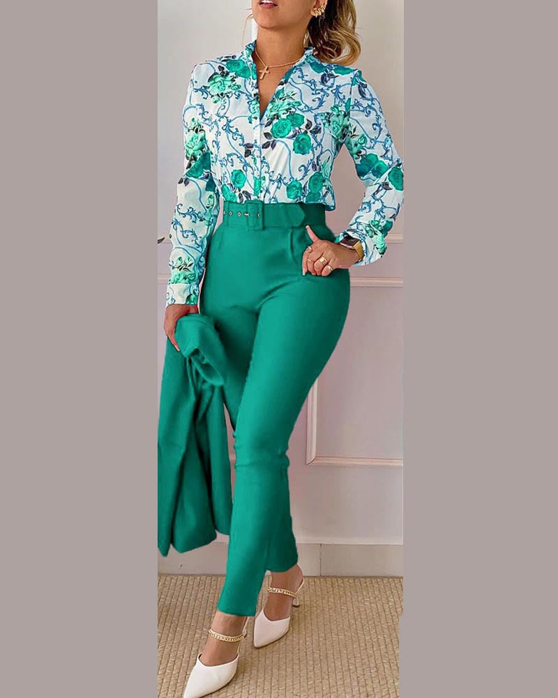 Women's Fresh Polyester Long Sleeve Fashion Casual Suits