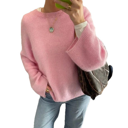 Women's Fashion Temperament Pure Color Long Sleeve Clothing