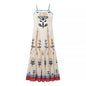 Fashion Sling Flower Embroidery Picture Tulle Dresses