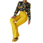 Women's Stand Collar Long Sleeve Shirt Wide Suits