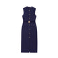 Women's Belt Sleeveless Round Neck Midi Dress Dresses