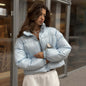 Women's Solid Color Basic For Thickened Warm Quilted Trendy Coats