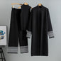 Women's Lazy Temperament Knitting Wide Leg Three-piece Suits