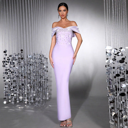 Women's Luxury Diamond Sexy Slim Fit Long Dress Dresses