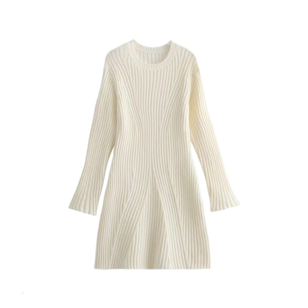 Women's Slouchy Fashion Thread Knitted Dress Dresses