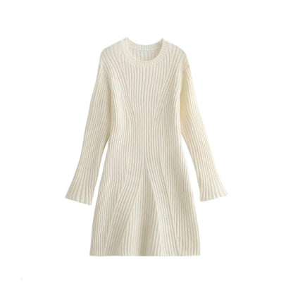 Women's Slouchy Fashion Thread Knitted Dress Dresses