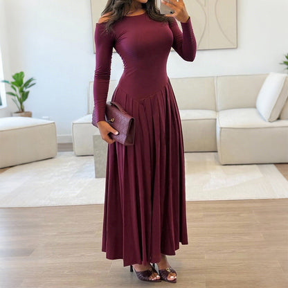 Women's Elegant High Waist Long Sleeves Dress Dresses