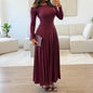 Women's Elegant High Waist Long Sleeves Dress Dresses
