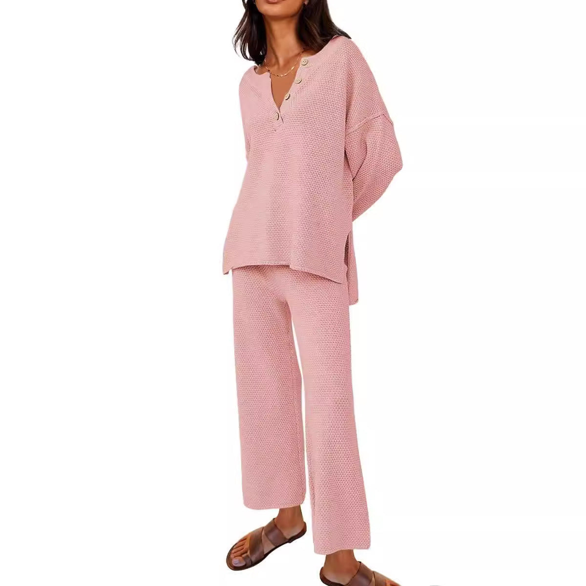 Women's Casual Two-piece Solid Color Fashion Suits