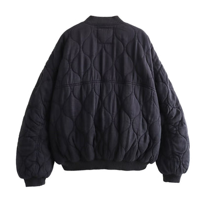 Women's Fashion Loose Pilot Shoulder Width Washed Coats