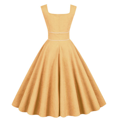 Women's Sleeveless Slim Fit High Waist Midi Large Dresses