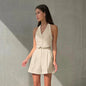 Women's Summer Commuting Fashion Backless Halter Simple Suits