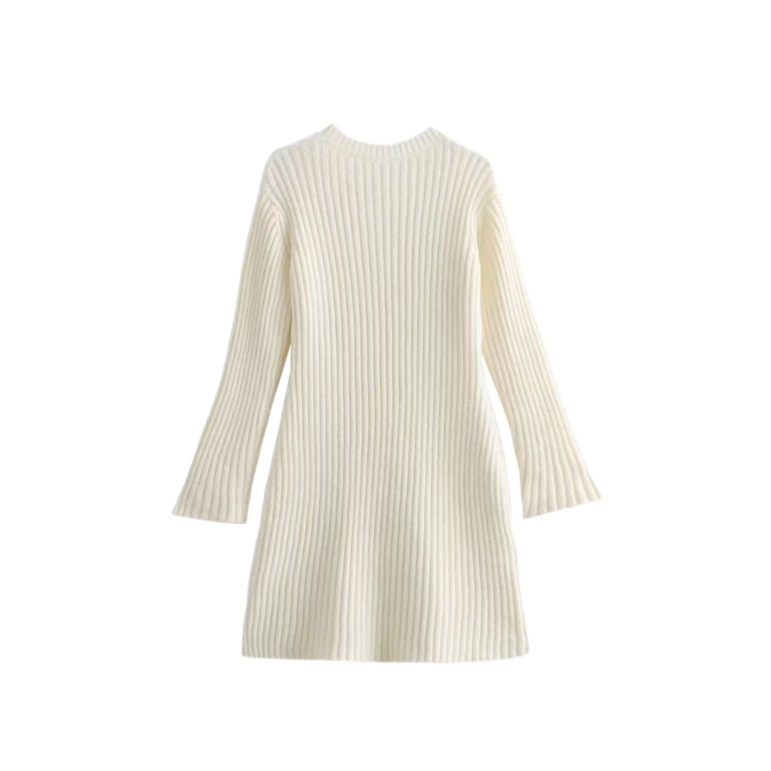 Women's Slouchy Fashion Thread Knitted Dress Dresses