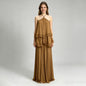 Modern Romantic Tiered Dress Halter Sleeveless Loose Profile Lace High Grade Dress