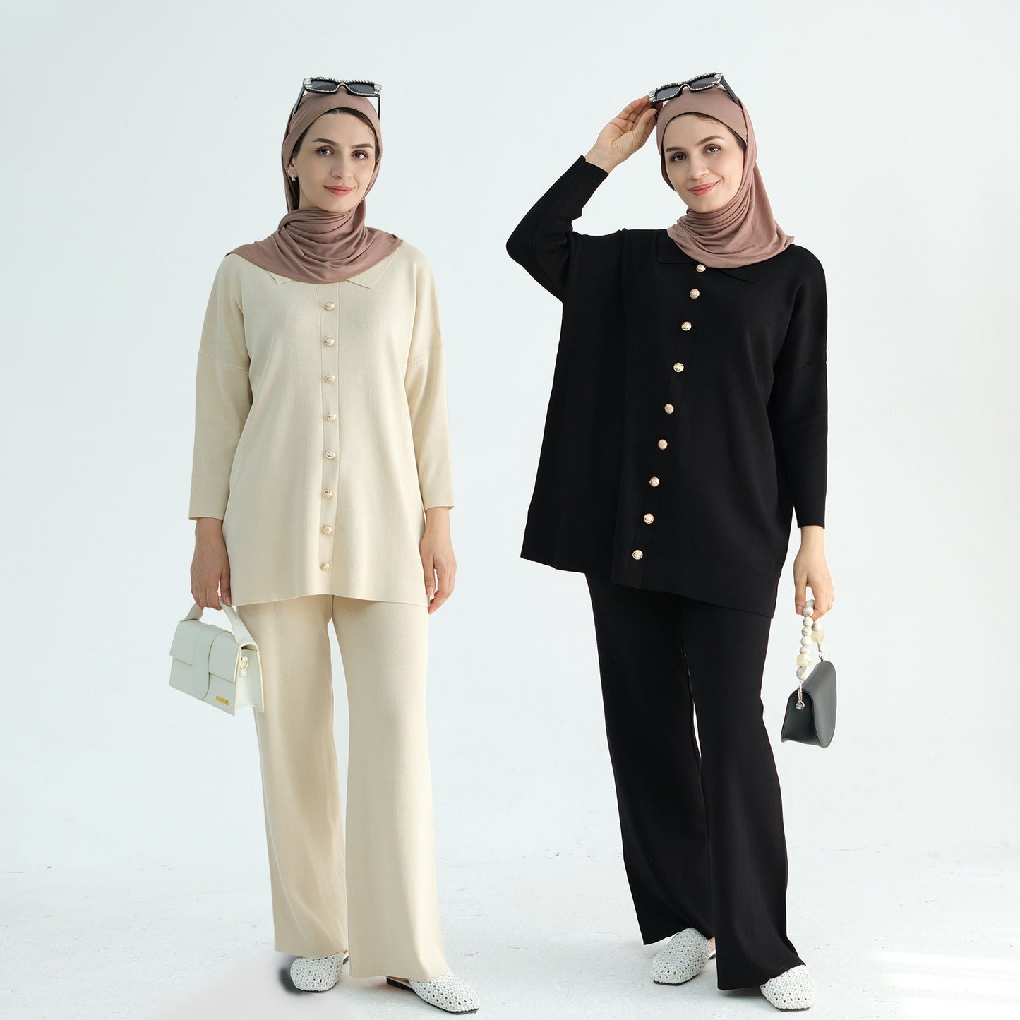 Thickened Knitting Loose Wide Leg Trousers Sweaters
