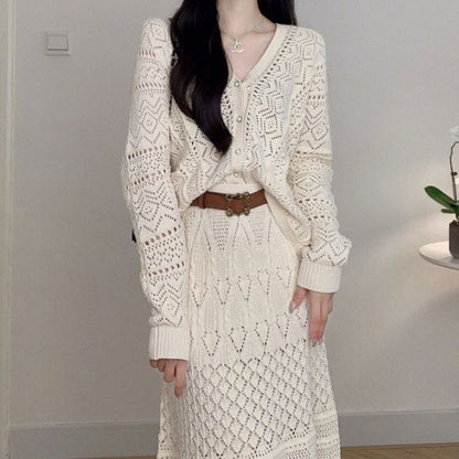 French Classic Style Fashion Elegant Knitting Suits