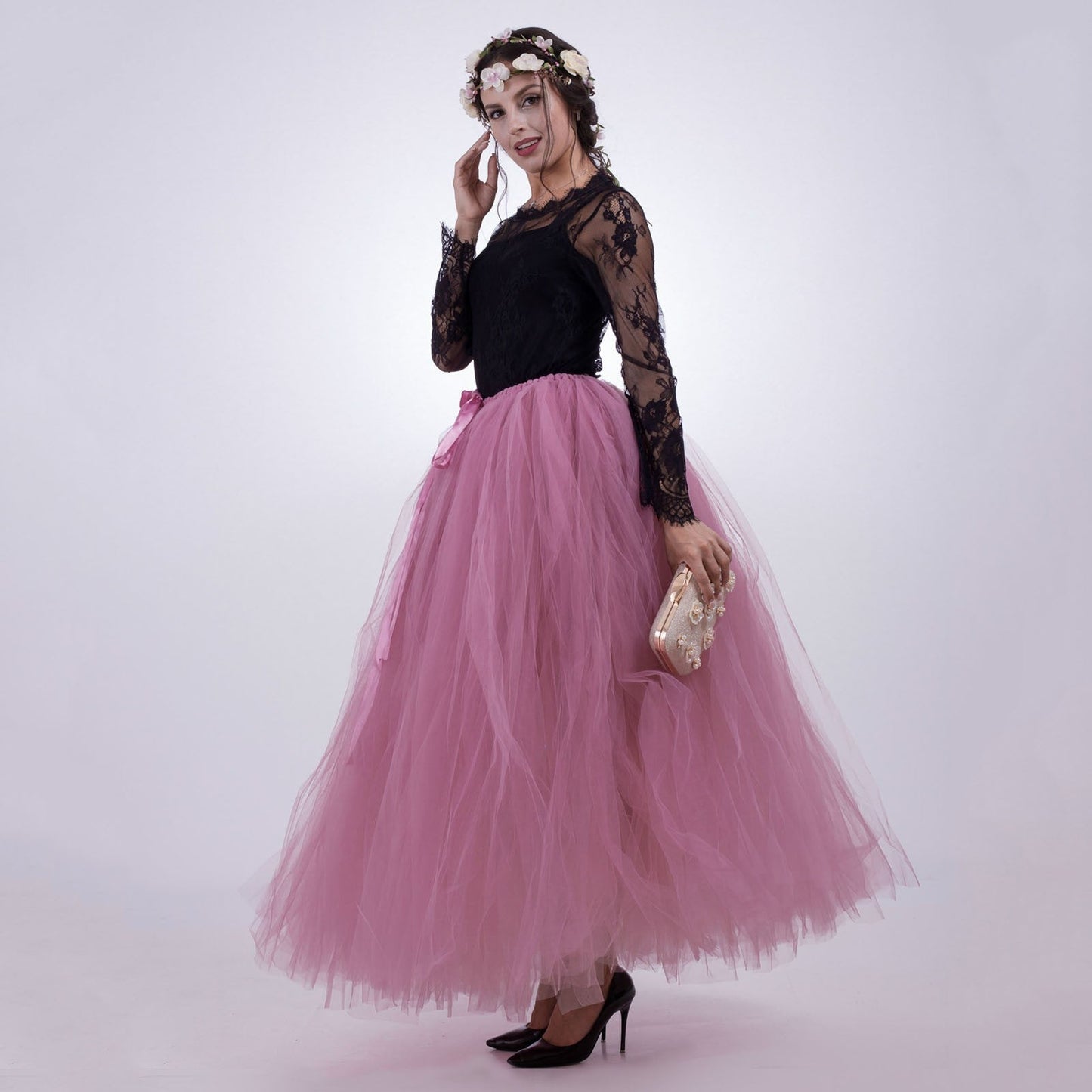 Gauze Hula Performance Grapy Patchwork Assorted Wedding Dresses