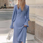 Women's Fashion Design Dress Autumn Simple Slim Fit A- Line Dresses