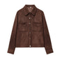 Women's Elegant Fashion Casual Suede Textured Coats