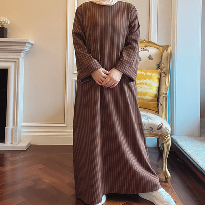 Turkish Striped Waist Girdle Small Maxi Dresses