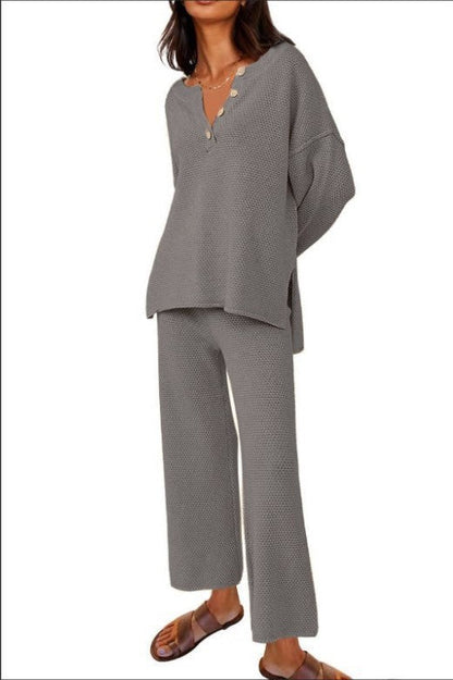 Women's Casual Two-piece Solid Color Fashion Suits