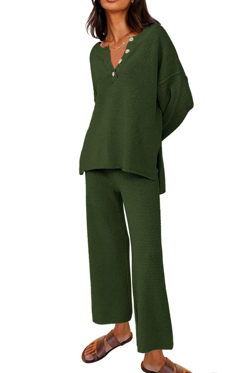 Women's Casual Two-piece Solid Color Fashion Suits