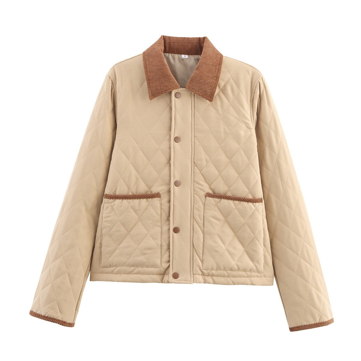Women's Versatile Fashionable Lapel Thread Thermal Coats