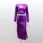 Women's Sequined Sexy Party Nightclub Long-sleeved Split Sequin Suits