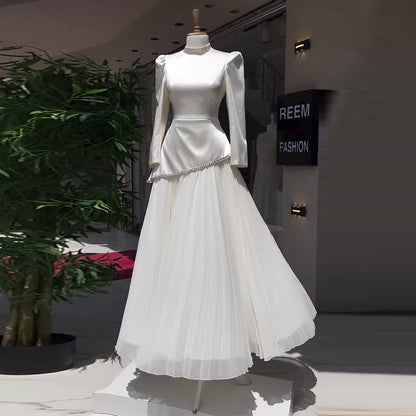 Women's Autumn Elegant Long-sleeved Diamond Dress Two-piece Suits