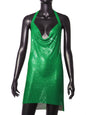 Nightclub Metal Sequins Sexy Suspenders Dress Dresses